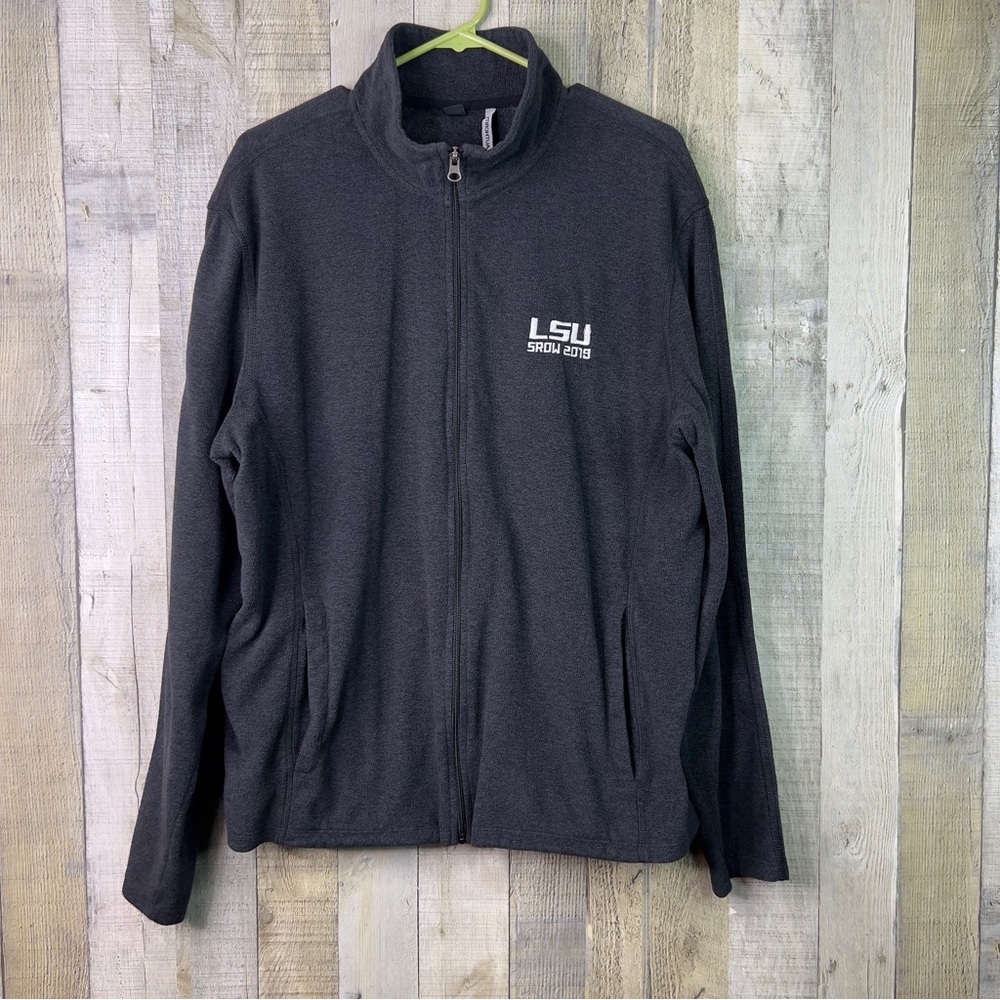 Port Authority LSU SROW 2019 Geaux Tigers Black/Gray Fleece Zip Front Jacket
